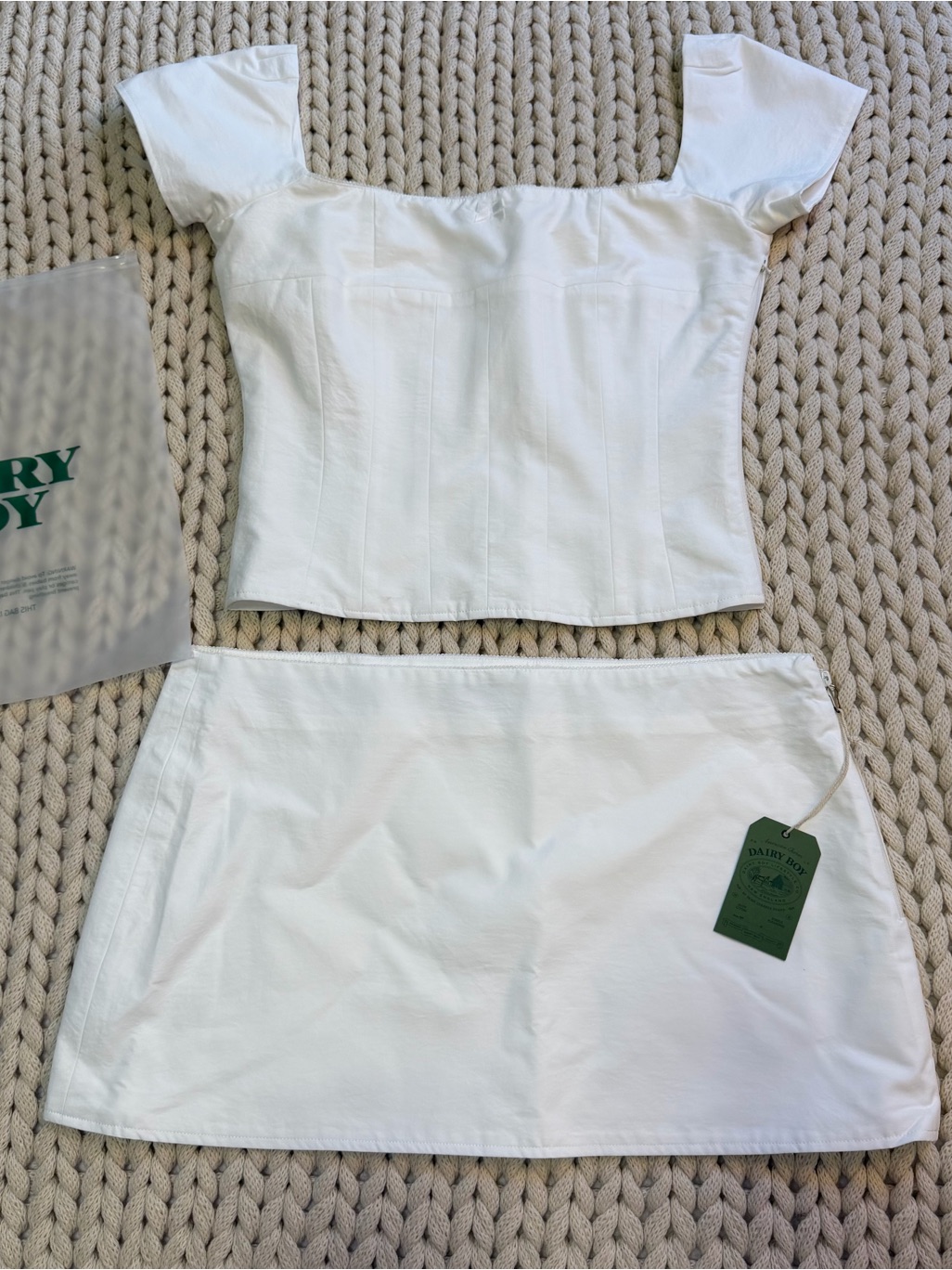 Nwt Dairy Boy Corset Top Mini Skirt Us Open 40 Love Set Size 10 Large — image 3 of 8